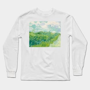 Vincent van Gogh Green Wheat Fields, Auvers 1890 Painting Long Sleeve T-Shirt